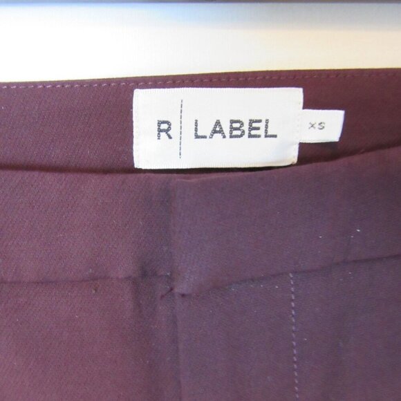 R Label The Reset Skinny Ankle Pants Dark Purple Maroon Work Office Career XS - Picture 4 of 7